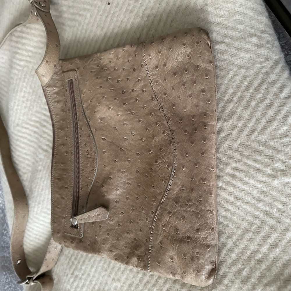 Donald J. Pliner Textured Tan Crossbody Bag
